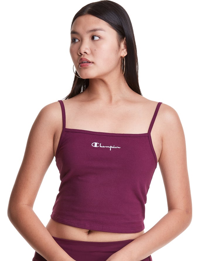 Camiseta Champion Mujer - Cropped Cami ( Moradas Oscuro ) 9328406-OR